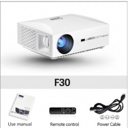 AUN proyector LED F30 1920x1080 resolucin P Mejora de 6500 lmenes Mini proyector Full HD para c
