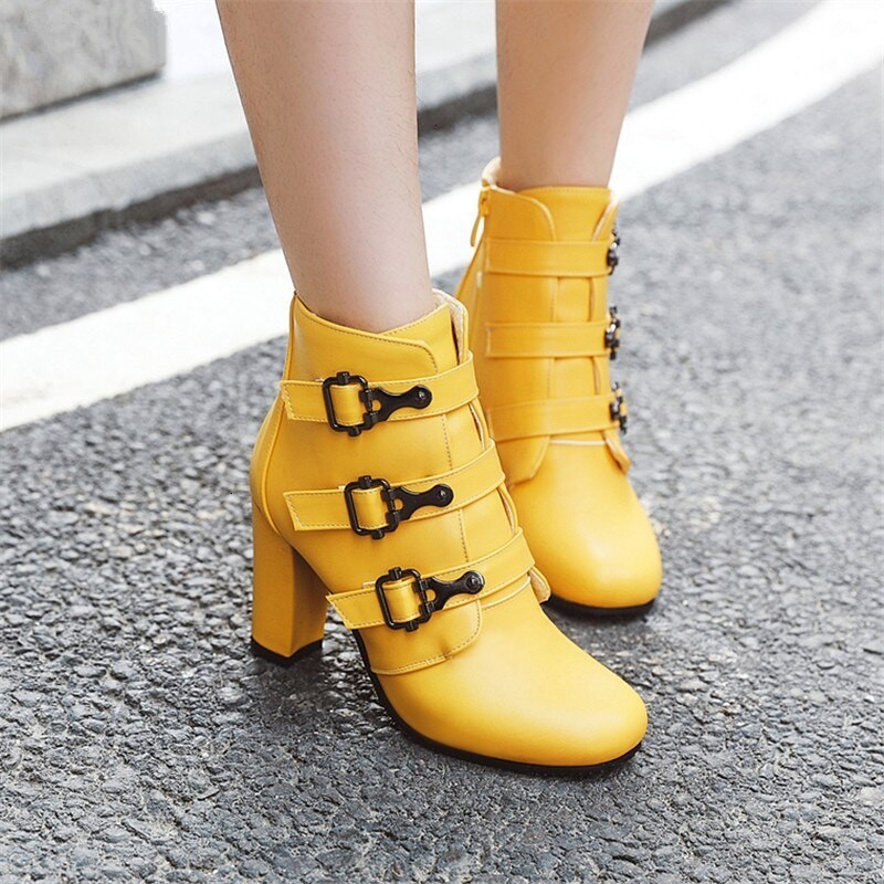 womens ankle boots round toe