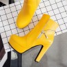 De talla grande 48 nuevo 2019 botas de tobillo de moda para mujer tacones altos botas de plataforma