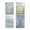 Bathroom House Rules Poster Metal Tin Sign Coffee Pub Club Poster Tips Vintage Plaque Toilet Rules F