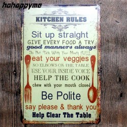 Bathroom House Rules Poster Metal Tin Sign Coffee Pub Club Poster Tips Vintage Plaque Toilet Rules F