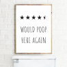 Art Canvas Painting Funny Bathroom Print Would Be Poop Here Again Bathroom Furniture Poop Review Si