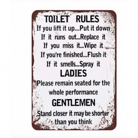 funny metal toilet signs