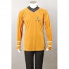 Traje de Cosplay Star TOS Captain Kirk Trek azul oro amarillo T Shirt traje uniforme XS-XXXL