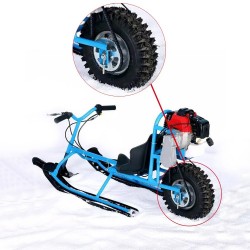 Electric Skiing Vehicle Kids Single Board Fuel Snowmobile Directional Snow Sledge Skiing Boards For