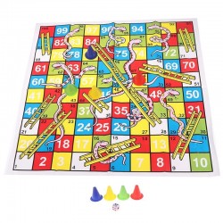 Educational Snake Ladder Kids Children Toys Interesting Board Game Set Portable Flying Chess Board F