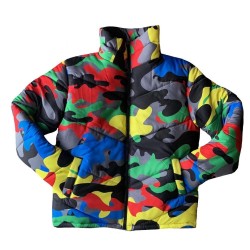 Just for u S-4XL Plus Size Camouflage Print Winter Wear Bubble Coat Female Cropped Puffer Down Jacket