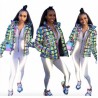 Just for u S-4XL Plus Size Camouflage Print Winter Wear Bubble Coat Female Cropped Puffer Down Jacket