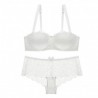 Varsbaby half cup sexy lace bra wire free bra converible strap bra sets