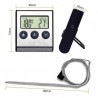 Digital Oven Thermometer Kitchen Food Cooking Meat BBQ Probe Thermometer With Timer Water Milk Tempe