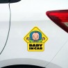 Etiqueta engomada del coche del PVC del beb a bordo bomba divertida personalizada automotriz de la