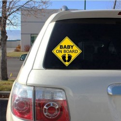 BABY ON BOARD Warning Signs Car Sticker Motorcycle Decals funny stickers for cars styling Reflective