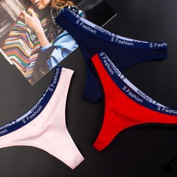 VDOGRIR Sexy sin costuras para mujer G-String calzoncillos de Tanga mujer Lencera cintura baja letr