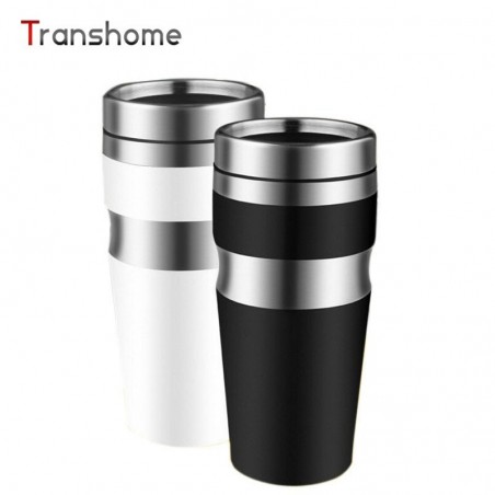 Transhome Fashion Thermos Bottle 400ml Leak-proof Stainless Steel Tumbler Insulated Thermos