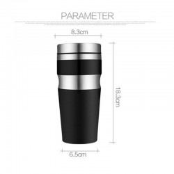 Transhome Fashion Thermos Bottle 400ml Leak-proof Stainless Steel Tumbler Insulated Thermos