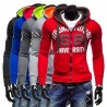 Casuales de los hombres chaqueta con cremallera Sudadera con capucha Tops chaqueta Outwear