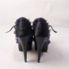Tela de moda ultra-alta con cabeza de pez bonito temperamento zapatos de mujer 15 cm tacones altos m