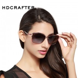 HDCRAFTER polarizado De ojo De gato gafas De Sol De las mujeres del estilo De la moda De marca De di
