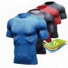 Los hombres Pro Shaper de compresin ropa interior 3D estampado y ajustado camiseta genial elstico