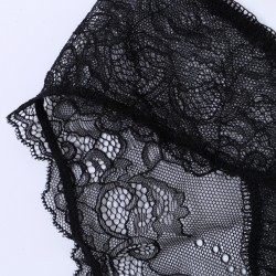 Women Sexy Embroidery Floral lace Bra Set Deep V Neck Sheer Panties Thin See Through Lingerie Underwear