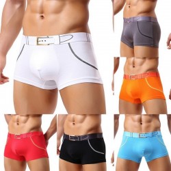 Nuevo diseo hombres boxeadores cmodos calzoncillos de algodn ropa interior 3D Cinturn estampado