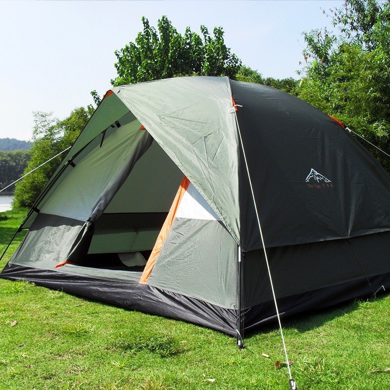 Three Person Large tents Double Layer Weather Resistant Outdoor Camping Tent for Fishing Hunting