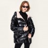 2020 Parkas mujer brillante abrigo de invierno impermeable con capucha chaqueta gruesa caliente ann