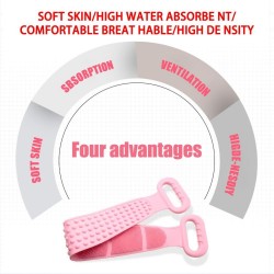 Back scrubbing Double-sided Strong Cleaning Body Brush Bath Belt Exfoliating Back Brush