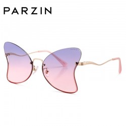 Parzin gafas de sol para mujer con forma de mariposa UV400 marca de lujo moda Metal sin marco nailon