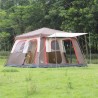 Landwolf Brown colour Ultra-large  10  person double layer outdoor 2 living rooms and 1 hall family camping