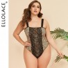 Leopard Lace Bodysuit Plus Size