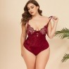 Red Plus Size Elegant Bodysuit