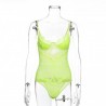 Ellolace Neon Lace Mesh Elegant Bodysuit Women Female Jumpsuit Backless Transparent Sexy bodycon Bod