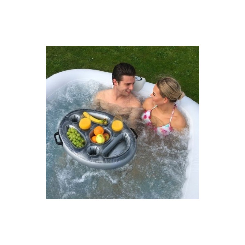 Piscina spa jacuzzi bandeja de bebida piscina inflable flotante estante para alimentos