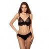 Lace bra panty set France transparent lingerie