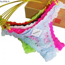 3 pairs lace thongs