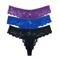 Sexis tangas de algodn con encaje en 6 colores para mujer ropa interior con Tanga bragas Bragas