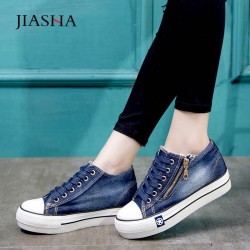 Denim canvas shoes woman