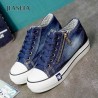 Denim canvas shoes woman