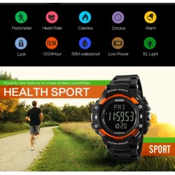 New Pedometer Heart Rate Monitor Calories Counter Fitness Tracker Men Sports Watch Men Digital