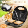 750W multifuncin elctrica huevos sndwich fabricante antiadherente Mini parrilla para pan Waffle C