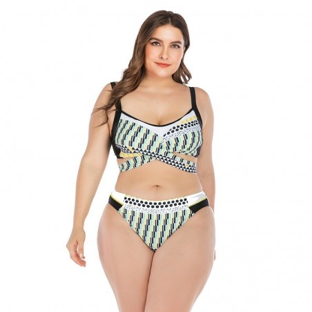 Plus size Bikini Mid Waist Swimwear