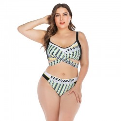 Plus size Bikini Mid Waist Swimwear