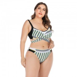 Plus size Bikini Mid Waist Swimwear