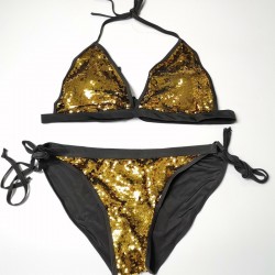 Plus Size Sequins Bikini Micro Swimsuit