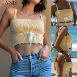 2019 nueva moda mujer Sexy Crop Tops slido verano Camis mujeres Casual camisetas chaleco sin mangas