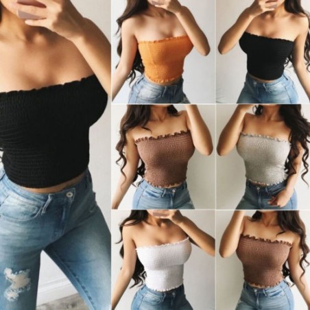 Casual Sleeveless  Crop Top