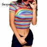 Rainbow crop tops