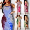 Mujeres Graffiti Slim Fit vestido seoras chicas Boho largo Maxi vestidos de noche fiesta playa Body