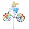 Conejo abeja tigre en bicicleta molino de viento DIY Animal bicicleta viento Spinner Whirligig cspe